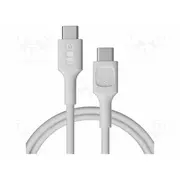 Cable Usb 2.0 C plug,both sides 1.2M white Pvc 480Mbps  Gc-Kabgc100Pf120Sw Kabgc100Pf120Sw
