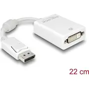 Delock Adapter Displayport 1.1 male Gt Dvi female Passive white  61765 4043619617654