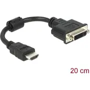 Delock Adapter Hdmi male Gt Dvi 245 female 20 cm  65327 4043619653270