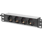 Digitus 10 Socket Strip with Aluminum Profile, 4-Way safety sockets  Dn-95418 4016032474777