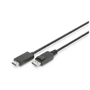 Digitus Displayport adapter cable - Dp male Hdmi type-A 2 m  Ak-340303-020-S 4016032438595 Akassvd00000044