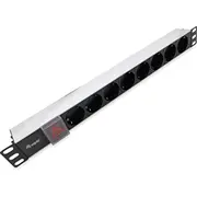 Equip 333293 energosadales vienība, Pdu 8 Maiņstrāvas izvade -S 1U Melns, Sudrabs  4015867225288
