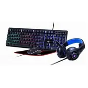 Gembird 4-In-1 Backlight Ghost Komplekts Klaviatūrā  Austiņas Datorpele Paliktnis Ggs-Umgl4-02 8716309118101