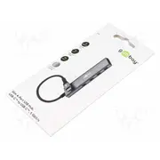 Hub Usb C socket x4,USB plug 3.2 grey 5Gbps 0.115M  Goobay-76564 76564