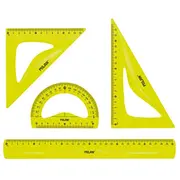 Lineālu komplekts, elastīgs, dzeltena krāsa, Milan  Mil07890