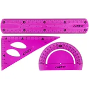 Lineālu komplekts Linex, Flex Pink  200-14843 5705467075947