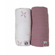 Lodger Swadler Solid Matcha kokvilnas autiņš, Powder/Rose, 110X110 cm, 2Gab. Sw 1123  8719033418301