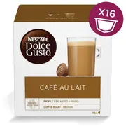 Nescafe Dolce Gusto Cafe Au Lait Coffee, 16 capsules  12395897 761303317470