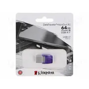 Pendrive Usb 3.2 Gen 1 64Gb R 200Mb/S violet A,Usb C  Dtduo3Cg3/64Gb