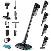 Philips 8000 series Xc8057/01 stick vacuum/electric broom Battery DryWet Cyclonic Bagless 0.6 L Aqua colour, Black  8720389022449 Wlononwcrolrk