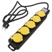 Plug socket strip supply Sockets 5 250Vac 16A black,yellow  Lps255