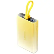 Vention 10000Mah power bank with Led display, Usb-C  Lightning Usb-A, 22.5W Yellow Fhzy0 6922794789845 Ladvn1Pow0020