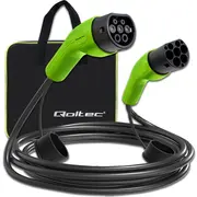 Qoltec 52473 Ev Cable Type 2 for car charging  400V 11Kw 16A 5M 5901878524733 Lpeqockab0002