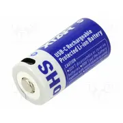 Re-Battery Li-Ion 16340 3.6V 900Mah Socket Usb Ø16.5X34Mm  Xt-16340-90Pcm-Usb 16340-90Pcm Usb-C