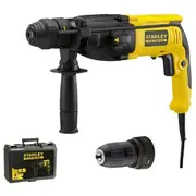 Stanley  2.4J Sds Plus Hammer Drill With Quick Change Chuck, Kitbox Sfmeh210K-Qs 800 W 5035048725658