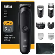 Braun 9-In-1 Grooming Kit  All-In-One Series 5 Aio5540 Cordless Number of length steps 14 Black 7500435245029 8700216429504