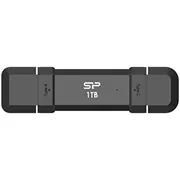 Išorinis Ssd Silicon Power Ds72 1Tb, Usb Type-A, Type-C 3.2 Gen 2, Juodas  Sp001Tbuc3S72Vpk 4713436157458