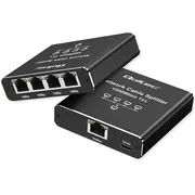 Qoltec Splitter Ethernet mini Switch 1X4 Rj45  1000Mb/S Usb-C Aluminium 52293 5901878522937 Avqols000052293