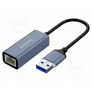 Usb to Ethernet adapter Rj45 socket,USB A plug 3.1 Gen 1  Savak-83 Ak-83