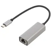 Usb to Ethernet adapter Rj45 socket,USB C plug 3.0 black  Ak-Ad-65