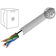 Wire F/Utp 4X2X24Awg 5E wire Cu Pvc grey 305M Øcable 6.5Mm  Dk-1521-V-305