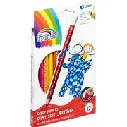 Zīmuļi krāsainie 12 krāsas trīsstūrveida Super  Gr25896 170-2218