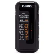 Aiwa kabatas radio ar austiņām, melns  R-22Bk 8435256896930