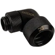 Alphacool Eiszapfen 16Mm Hardtube Anschraubtülle 90 drehbar G1/4 - Gewinkeltes Kompressions-Montageteil für Flüssigkeitskühlsystem Deep Black  17395 4250197173957 Wasc-407
