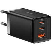 Baseus Ccgp120201 Gan 2Xusb-C 1Xusb 65W ātrais lādētājs Gan5 Pro  Usb C - 100W vads 6932172617523