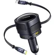 Baseus Pd car charger 1X Usb-C  Usb-A port 90W black C00035507121-02 6932172682583 074729