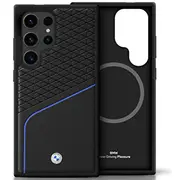 Bmw Leather Textured and Smooth Magsafe Aizsargapvalks Priekš Samsung Galaxy S25 Ultra  Bmhms25L23Rdclk 3666339448769