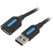 Cable Usb 2.0 A socket,USB plug nickel plated 3M black  Cbibi