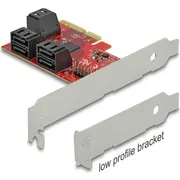 Delock 6 port Sata Pci Express x4 Card - Low Profile Form Factor  89042 4043619890422