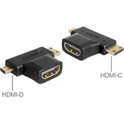 Delock Adapter Hdmi-A female Gt Hdmi-C  Hdmi-D male 65446 4043619654468