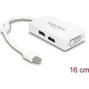Delock Adapter mini Displayport 1.1 male Gt / Hdmi Dvi female Passive white  61768 4043619617685