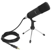 Delock Professional Computer Podcasting Microphone with Xlr connector and 3 pin stereo jack male  adapter cable for Smartphone Tablet 66640 4043619666409
