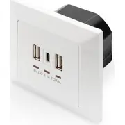 Digitus  Socket with Usb A Usb-C Ports flush mounted Da-70618 4016032459842