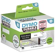 Dymo Labelwriter Durable Industrial Labels  19Mm x 64Mm White Poly 2 Rolls of 450 900 Self-Adhesive Authentic For Label Makers 2112284 3026981122842 Wlononwcrjbzn