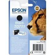 Epson Cheetah Singlepack Black T0711 Durabrite Ultra Ink tintes kārtridžs 1 pcs Oriģināls Standarta produktivitāte Melns  C13T07114012 8715946622989