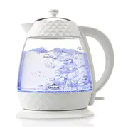 Eta  Crystal Kettle Eta315490010 Electric 2200 W 1.7 L Glass 360 rotational base Glass/White 8590393325535