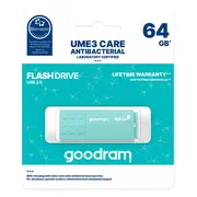 Goodram Ume3 Care Usb 3.0 64Gb Turquoise  Ume3-0640Crr11 5908267961452 Sggod3G64Umec01