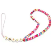 Guess zawieszka Gustgmpp Phone Strap wielokolorowy różowy multicolor pink Heishi Beads  3666339048358 39269097