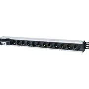 Intellinet 711449 energosadales vienība, Pdu 12 Maiņstrāvas izvade -S Melns, Pelēks  766623711449,0766623 Net-Pana-Inn-078