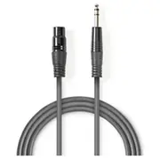 Kabelis Nedis Xlr F - 6.35Mm M 1.5M  Coth15110Gy15 5412810295616