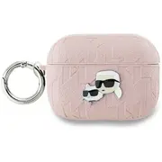 Karl Lagerfeld Klap2Pgkcpp Airpods Pro 2 2022 2023 cover różowy pink Monogram  Choupette Head 3666339283704