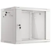 Lanberg wall-mounted installation rack cabinet 19 9U 600X450Mm gray Glass door  Wf01-6409-10S 5901969403107 Wlononwcrckgt