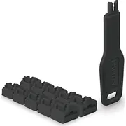 Lindy Rj45 Port Blocker, 10Pcs  1 Key, Black 47891 4002888478915 496106