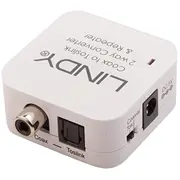 Lindy Toslink Optical and Coaxial Bi-Directional Converter  70411 4002888704113 Wlononwcrowkr