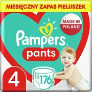 Pampers Pants autiņbiksītes, 4. izmērs, 9Kg-15Kg, 176 gab.  81748890 8006540068557