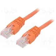 Patch cord U/Utp Cat 5E Rj45 plug,both sides stranded Cca  Pp12-0.5M/O